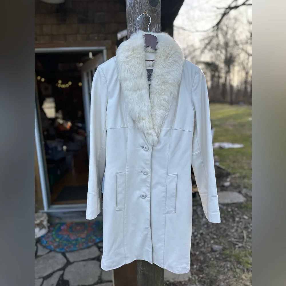 Wilson’s Genuine Leather White Trench - Picture 3 of 8